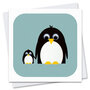 wenskaart stripey cats - pinguins