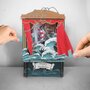 3d pop-up greeting card - paper theatre - storm op zee