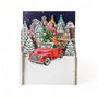 3d pop-up kerstkaart miniature greetings - hond in auto