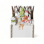 3d pop-up kerstkaart miniature greetings - sneeuwpoppen