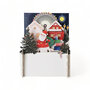 3d pop-up kerstkaart miniature greetings - kerstman