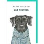 wenskaart rosie made a thing - tipp top - lab testing - labrador