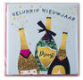 8 nieuwjaarskaarten - gelukkig nieuwjaar - proost champagne