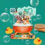 3D kaart - swing cards - honden in bad