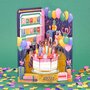 3D kaart - swing cards - happy birthday - taart