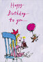 verjaardagskaart woodmansterne quentin blake - happy birthday to you... - taart