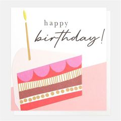 verjaardagskaart caroline gardner -  happy birthday - taartpunt | mullerwenskaarten