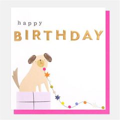 verjaardagskaart caroline gardner -  happy birthday - hond | mullerwenskaarten