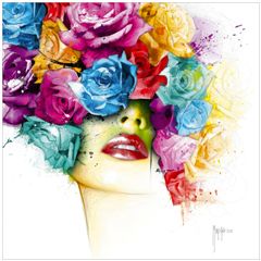 vierkante ansichtkaart met envelop patrice murciano - la vie en rose