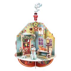 3D adventskalender kerstcadeau - pirouette countdown - kersthuis | Muller wenskaarten