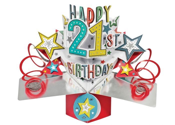 Wat diep sofa 21 jaar - 3D kaart - pop ups - happy 21st birthday | Muller wenskaarten