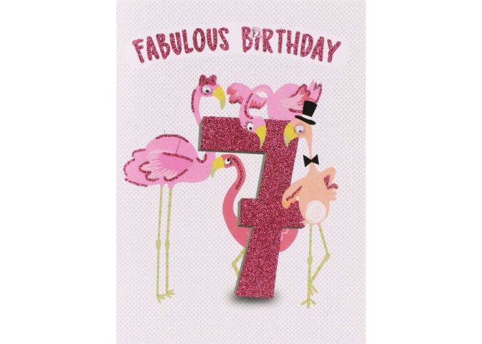 bon Analytisch Oppositie 7 jaar - verjaardagskaart - fabulous birthday - flamingo | muller  wenskaarten | online kaarten en cadeautjes bestellen