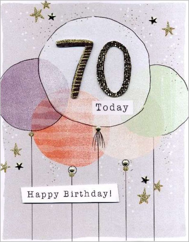 70 grote verjaardagskaart A4 - happy birthday ballonnen|Muller wenskaarten