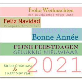 10 kerstkaarten muller wenskaarten - 2021 fijne feestdagen-merry